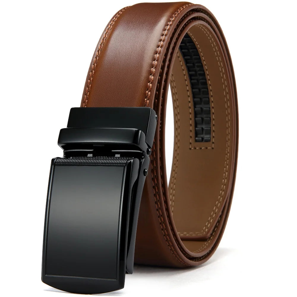 Stylish Unisex Leather Ratchet Belt - Adjustable, Multiple Colors for Every Occasion