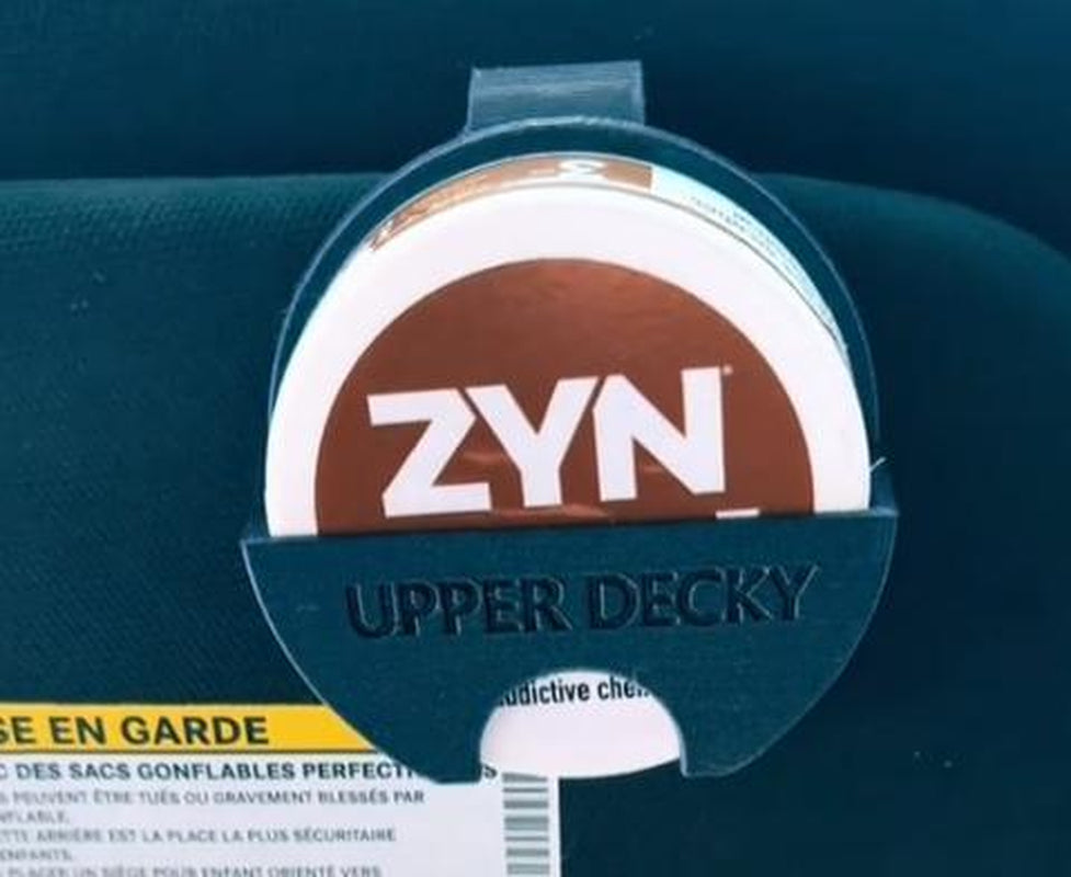 3D-Printed ZYN Holster Non-Toxic PLA Secure Access for ZYN Containers Multiple Colors Text Options Durable Sleek Design Clips Easily onto Sun Visor