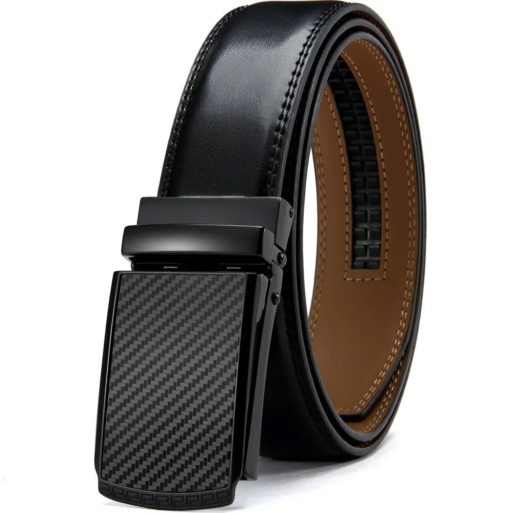 Stylish Unisex Leather Ratchet Belt - Adjustable, Multiple Colors for Every Occasion