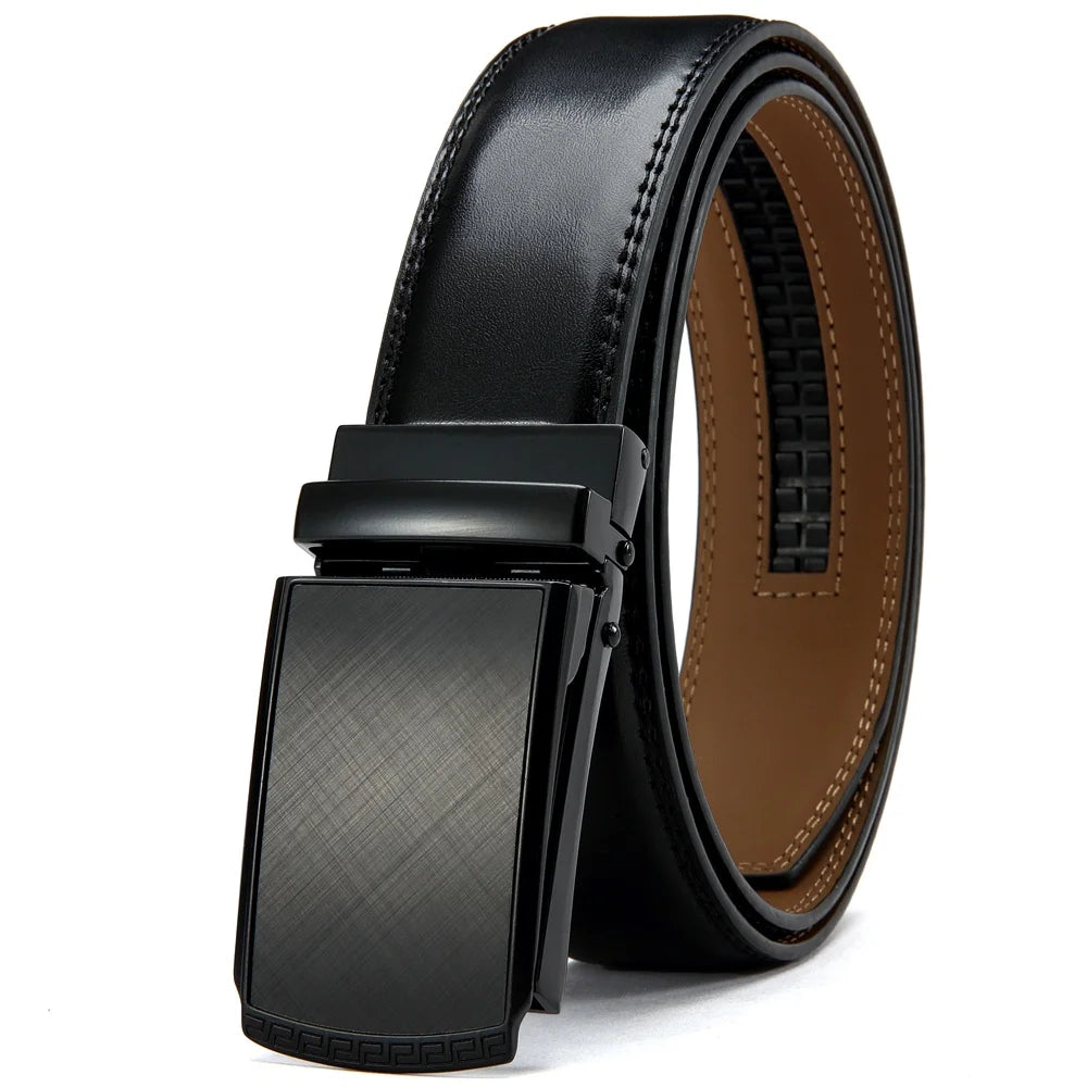 Stylish Unisex Leather Ratchet Belt - Adjustable, Multiple Colors for Every Occasion