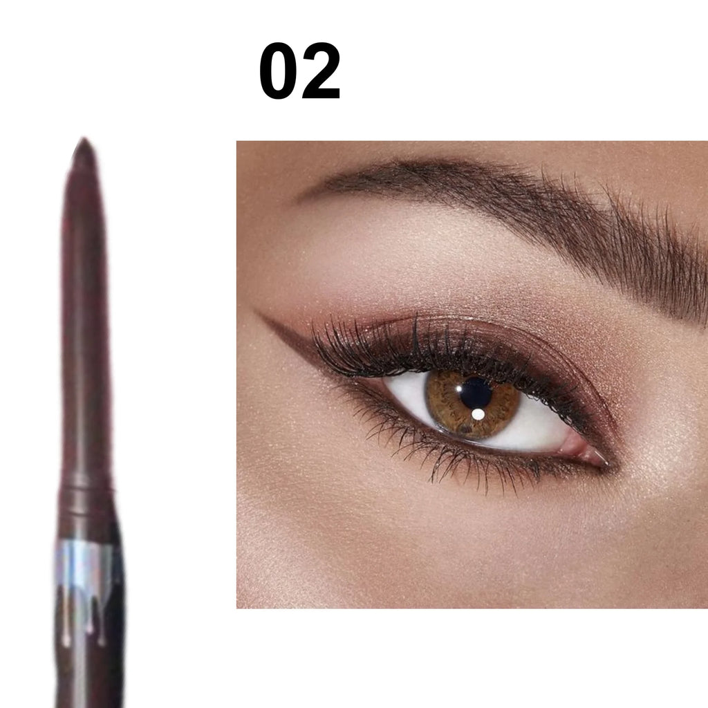 Waterproof Black Brown Eyeliner Gel Pencil Ultra-Fine Matte Smooth Quick Dry Non-Smudge Easy Wear Eyeliner Pen Makeup for Eyes