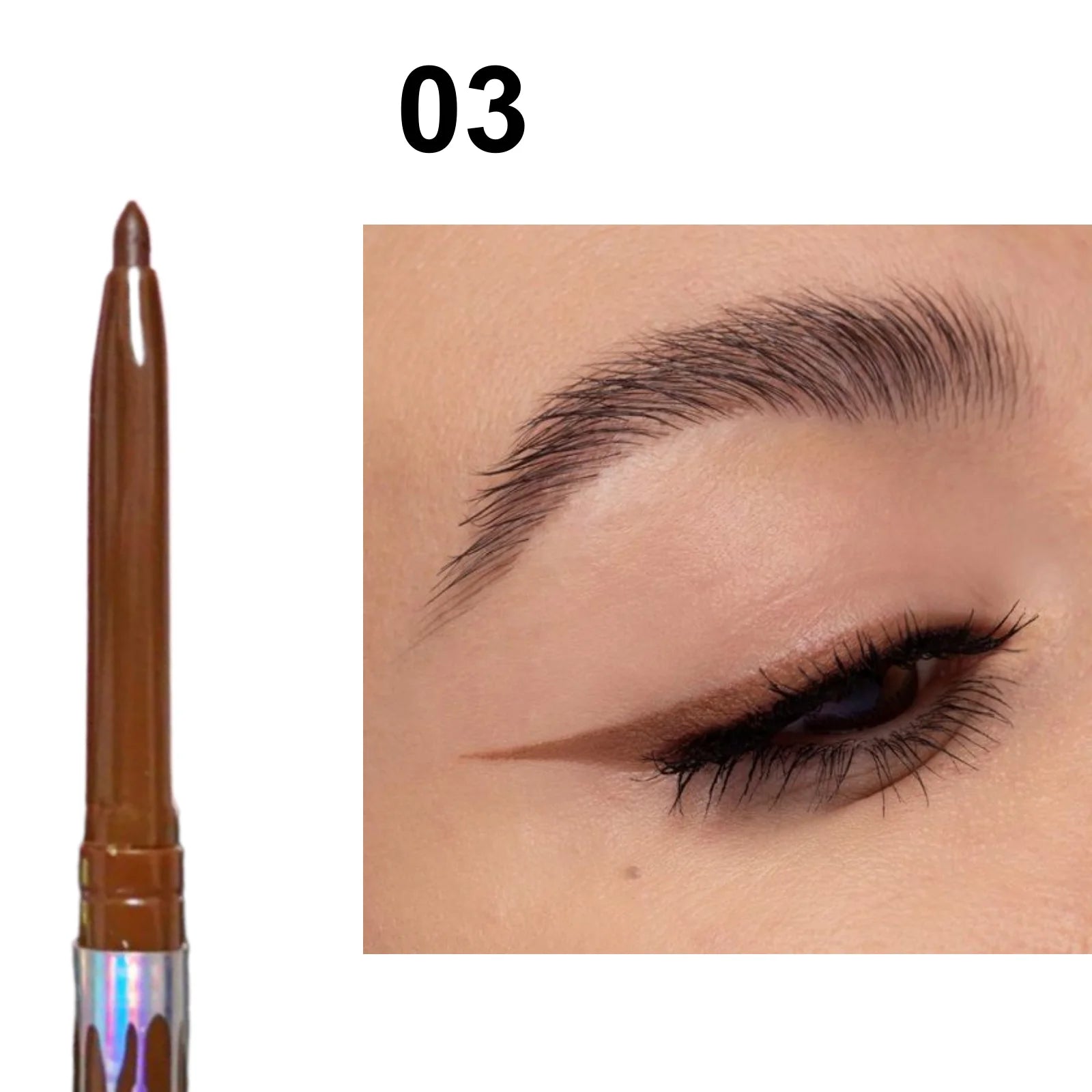 Waterproof Black Brown Eyeliner Gel Pencil Ultra-Fine Matte Smooth Quick Dry Non-Smudge Easy Wear Eyeliner Pen Makeup for Eyes