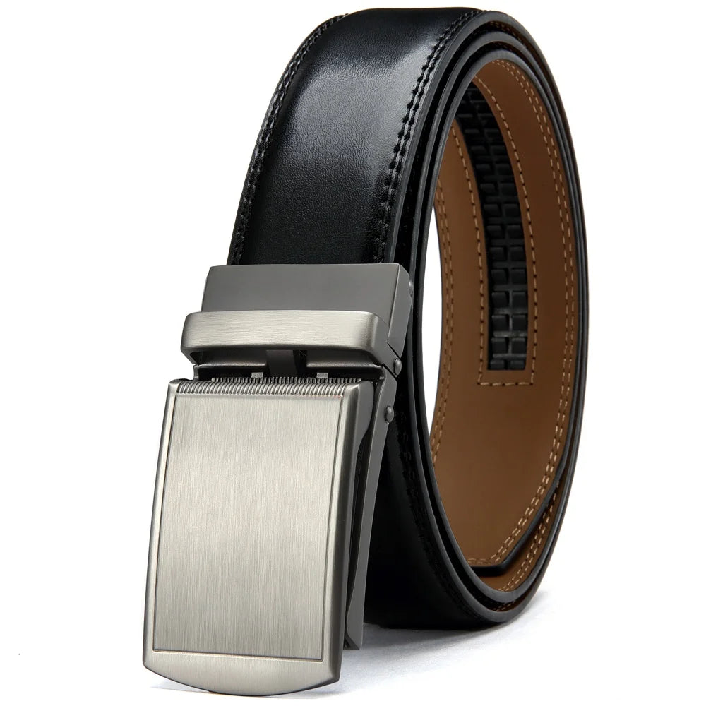 Stylish Unisex Leather Ratchet Belt - Adjustable, Multiple Colors for Every Occasion