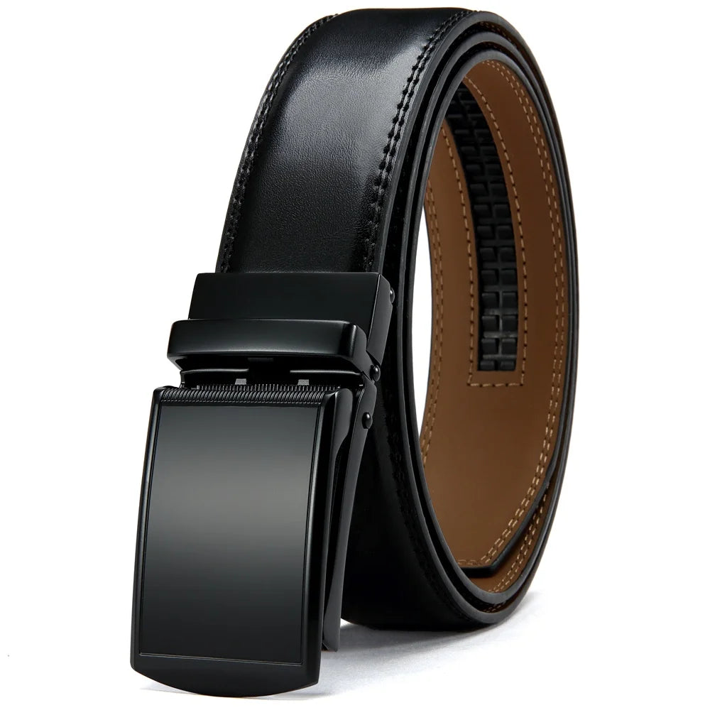 Stylish Unisex Leather Ratchet Belt - Adjustable, Multiple Colors for Every Occasion