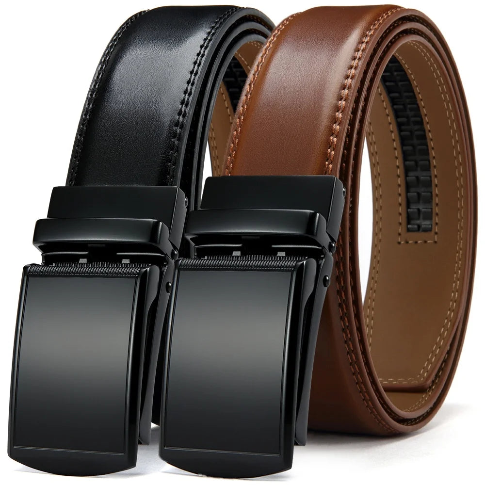 Stylish Unisex Leather Ratchet Belt - Adjustable, Multiple Colors for Every Occasion