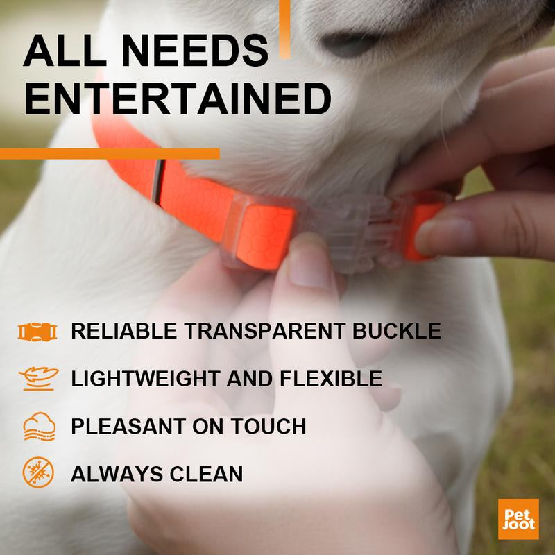 Pet Joot Christmas Allweather Waterproof Dog Collar - Seven Colors, Detachable, Durable PVC with Honeycomb Design, Quick Release Buckle, Eco-Friendly Plastic Clasp Small Puppy